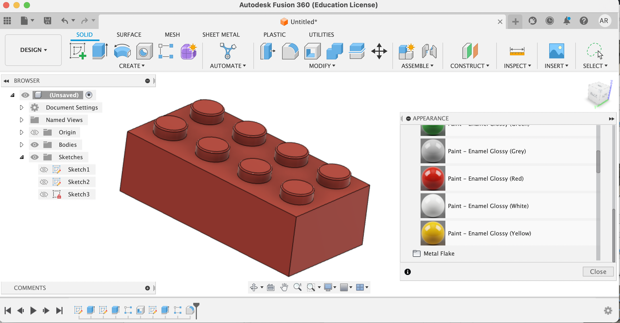 Fusion 360 sketch